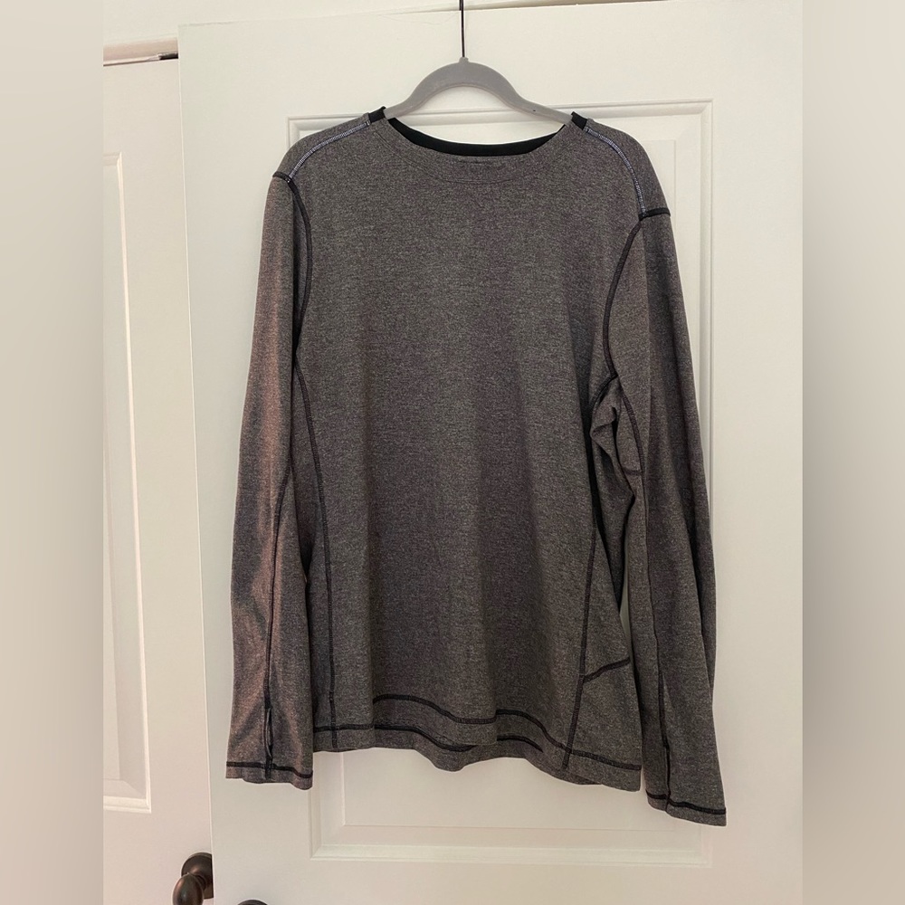 MENS LULULEMON medium weight long sleeve athletic shirt // XL // dark grey